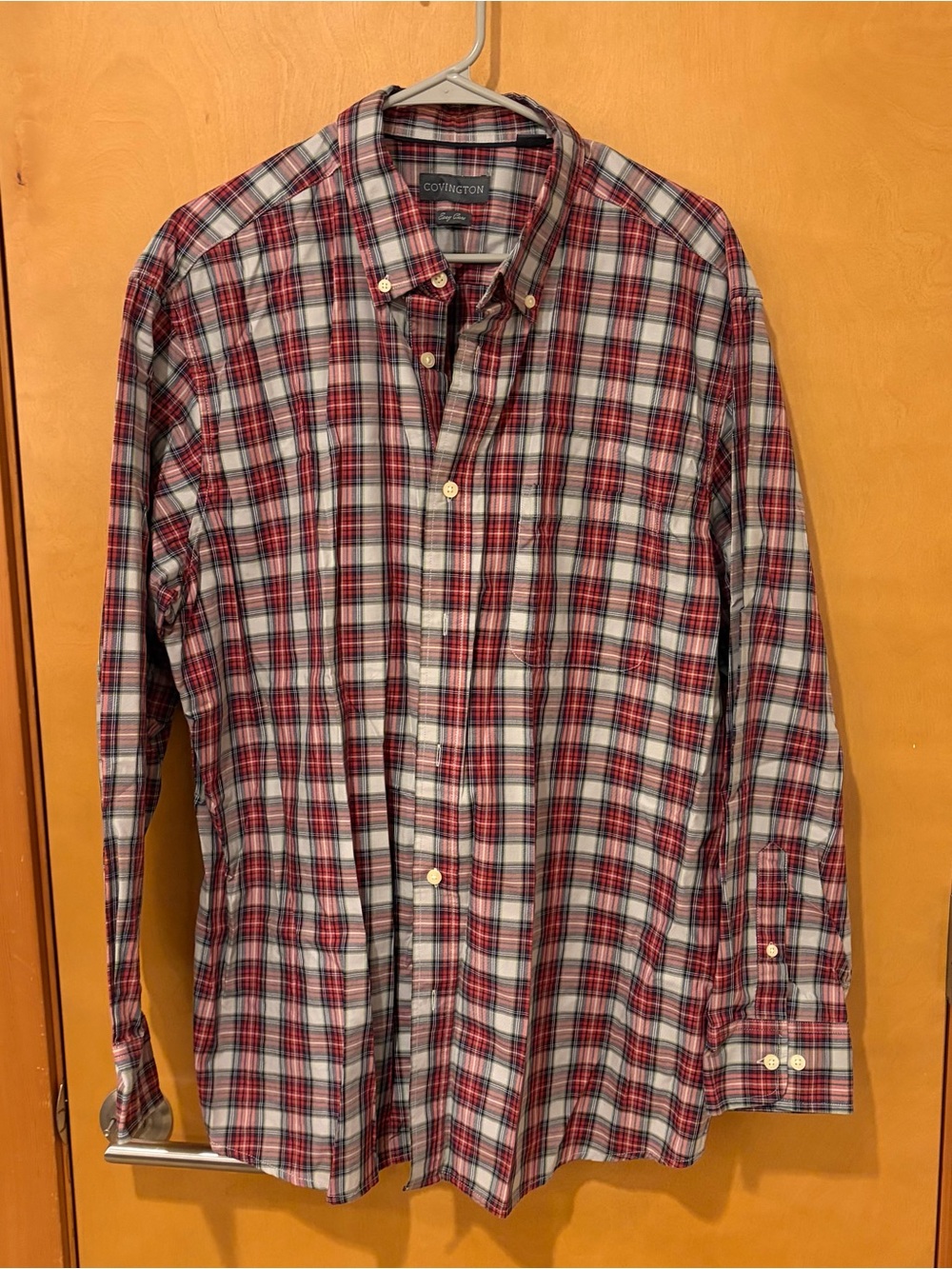 Covington Red Plaid Button-Down Men's Shirt XL